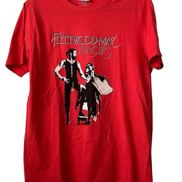 Fleetwood Mac Tops - Fleetwoodmac Rumors Red Graphic Medium Short Sleeves Casual Summer BNWT